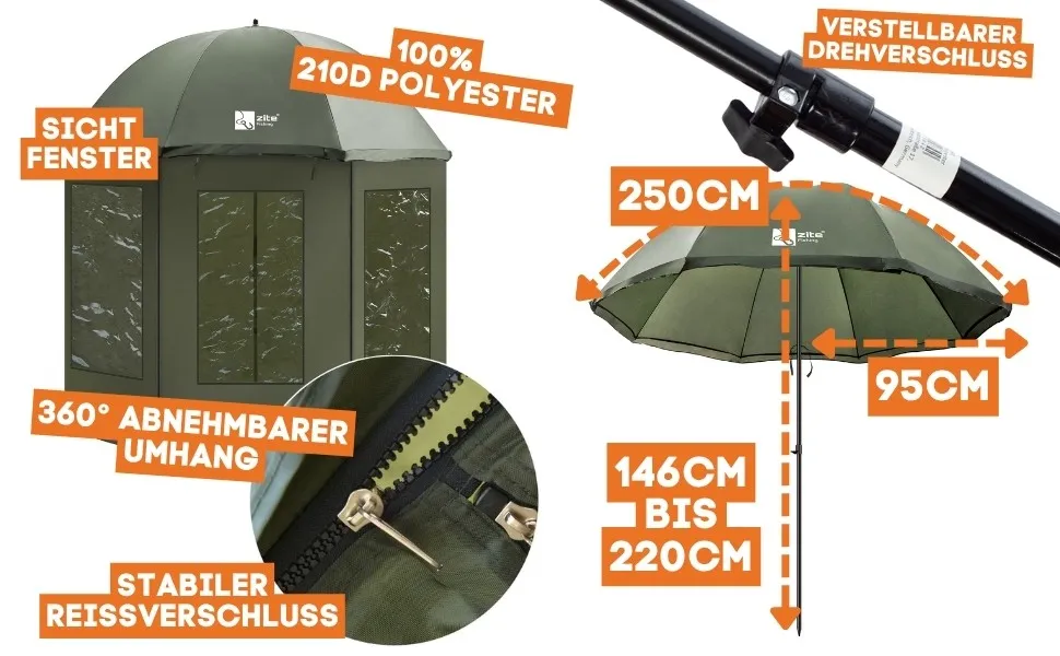 Produktbild von Zite Fishing Schirmzelt | Preisvergleich Bei