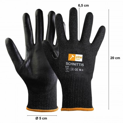 Zite Tools Schnitzmesser 5 orange EN388 Level 5/5 Set NEU Handschuhe Gr 