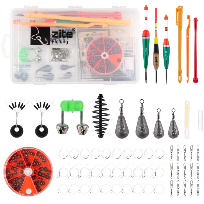 XXL Allround Angelzubehr-Set Angelset Posen Wirbel Angelhaken Mehr Zite  Fishing | eBay.de
