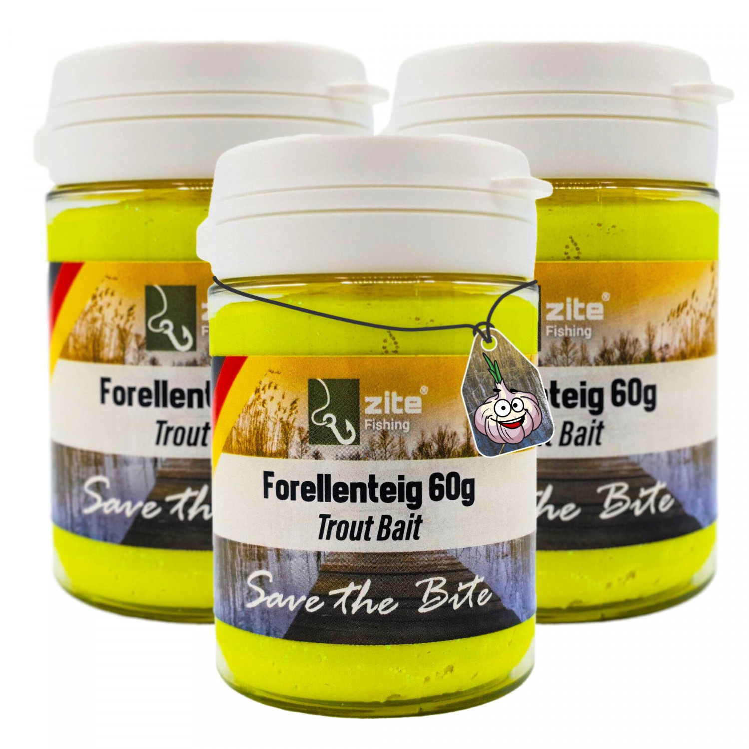 Forellenteig Schwimmend Knoblauch-Aroma-Paste 60g 3 Stück Auswahl Zite Fishing - Bild 8 von 15