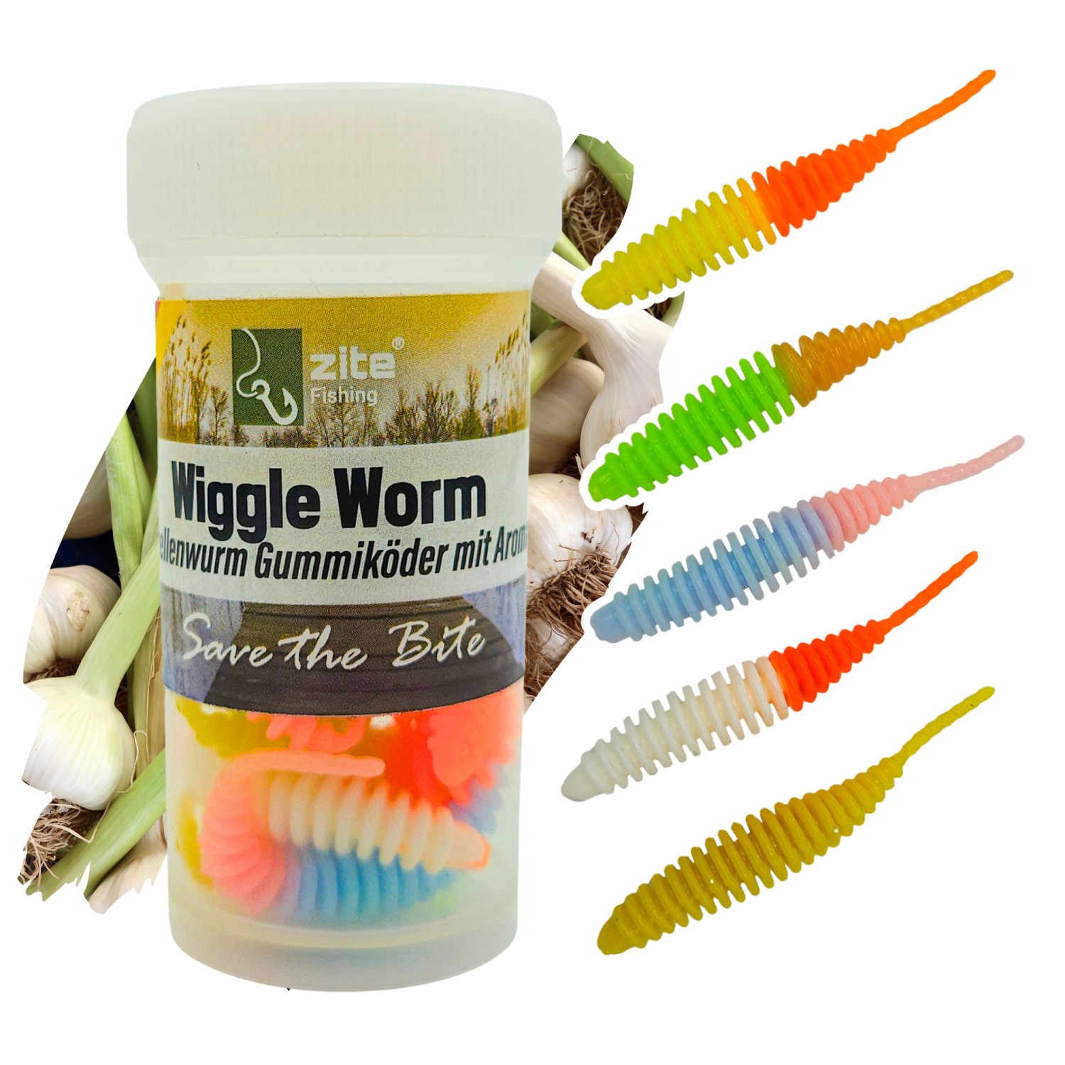 Wiggle Worm Aroma Forellenwurm Gummiköder Phthalatfrei 5,5cm 8STK Zite Fishing - Bild 7 von 12