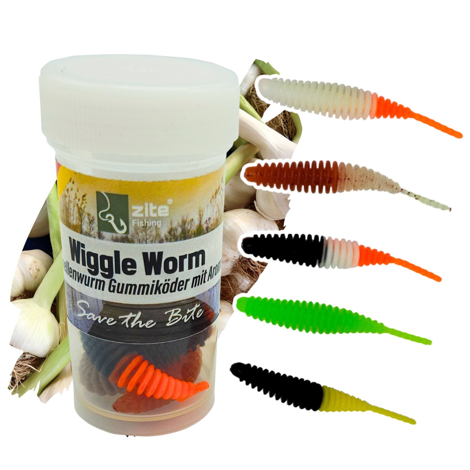 Wiggle Worm Aroma Forellenwurm Gummiköder Phthalatfrei 5,5cm 8STK Zite Fishing - Bild 11 von 12