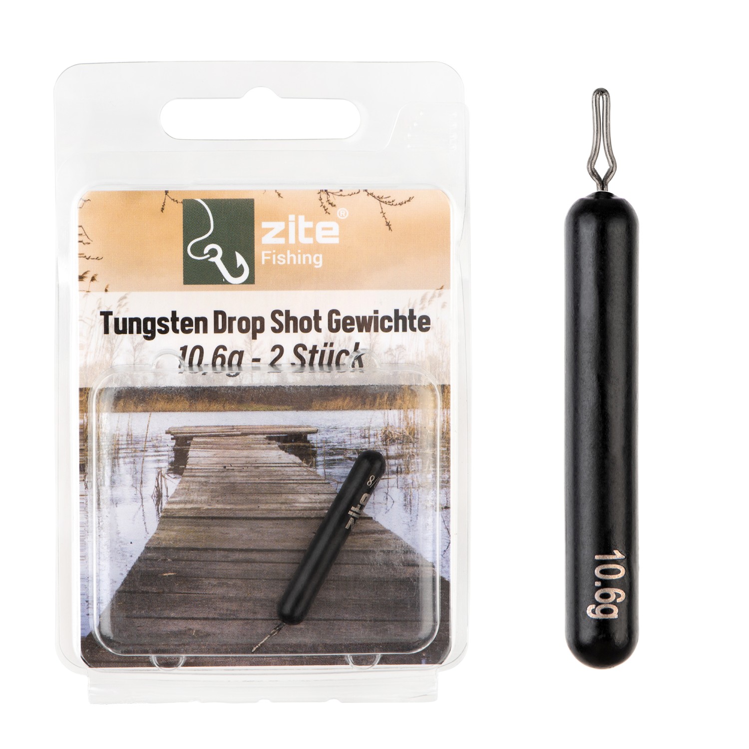 Tungsten Drop Shot Gewicht 3,5-14g Matt-Schwarz Stabform Klemmöse Zite Fishing - Bild 12 von 13