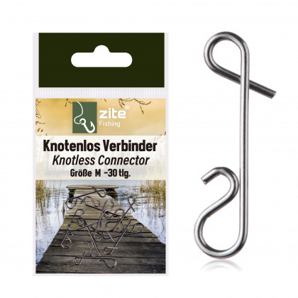 No Knot Schnurverbinder Knotenlos Verbinder Angeln Größe M 30 STK Zite Fishing