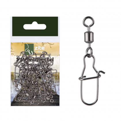 Zite Fishing Sicherheitswirbel Größe 6 - 30 Stück 26mm Wirbel