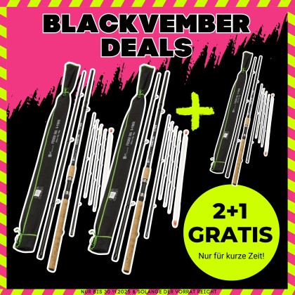 3x Friedfisch Feederrute 3,60 m Steckrute mit Wechselspitzen Zite Fishing