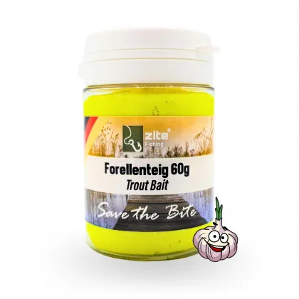 Zite Fishing Forellenpaste 60g Trout Bait als Forellenköder Knoblauch gelb