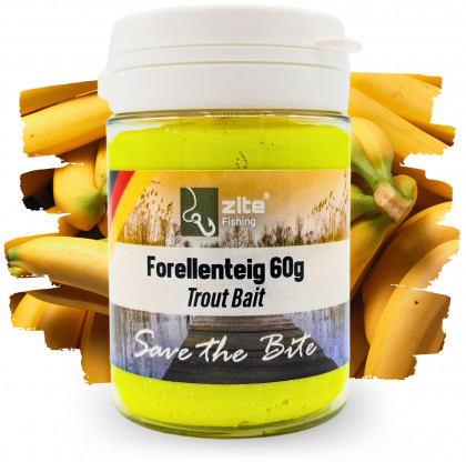 Trout Bait Dough Forellenteig Bananen Aroma Gelb 60 g Zite Fishing