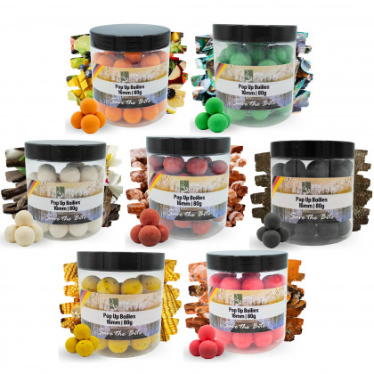 Zite Fishing 16mm Pop Up Set - 7 Aromen - Karpfen-Köder mit optimalen Auftriebseigenschaften