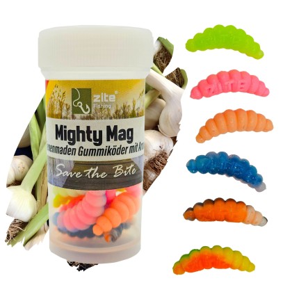 Mighty Mag Neon Mix Knoblauch Aroma 2,8 cm Bienenmade 12 Stück
