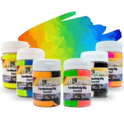Zite Fishing Forellenteig 6er Bundle 360g Angelteig in 6 Aromen Trout Bait Angelköder