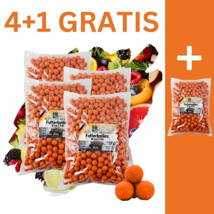 Zite Fishing Futterboilies Tutti Frutti orange 18 mm 5x 3 kg 4+1 GRATIS