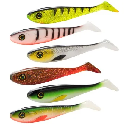 Hecht Gummiköder Set Inzite Flanker Gummifisch 6 Farben 18,5cm