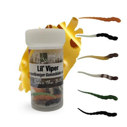Lil' Viper 4,5 cm 12 Stück Natur Mix Käse Angelköder Gummi Forelle Ultra Light