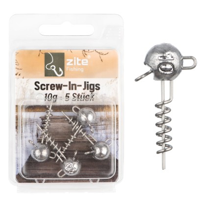 Screw-In-Jigs 10g Jigköpfe Blei Gummiköder Angeln Raubfisch 5STK  