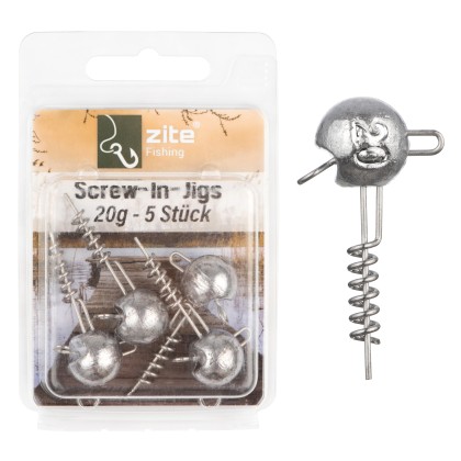 Screw-In-Jigs 20g Jigköpfe Blei Gummiköder Angeln Raubfisch 5STK  