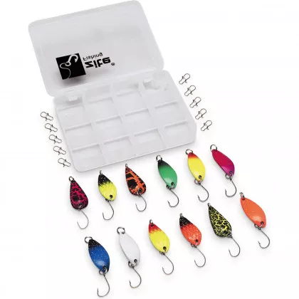Zite Fishing Forellen Spoon Sortiment 13-teilig Neon Bunt 3g