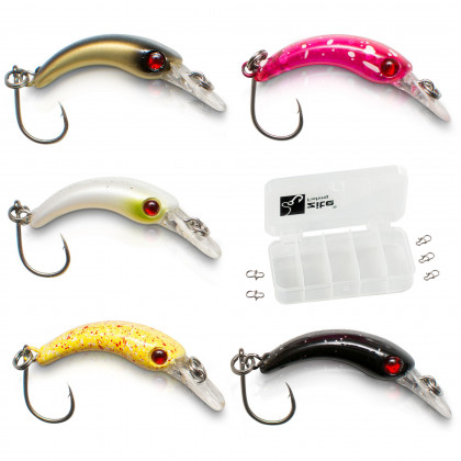 Zite Forellenwobbler Set 5 Stück in Box 3,9cm 1,3g