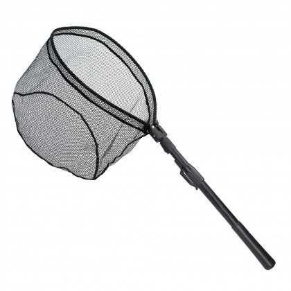 Zite Fishing Spinnkescher Gummiert - Einhändig Faltbar - Schwarz 113cm