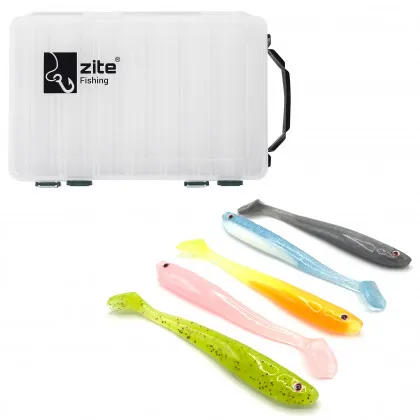 Zite Fishing Hecht & Zander Gummifische Set mit Köderbox