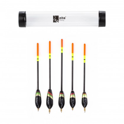 Vorgebleite Waggler Posen Set 5 Stück mit Posenrohr