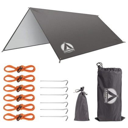 Zamper Tarp Zeltplane grau 3x3 m