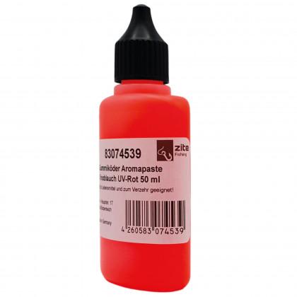 Zite Fishing Gummiköder Aromapaste Knoblauch UV-Rot 50 ml