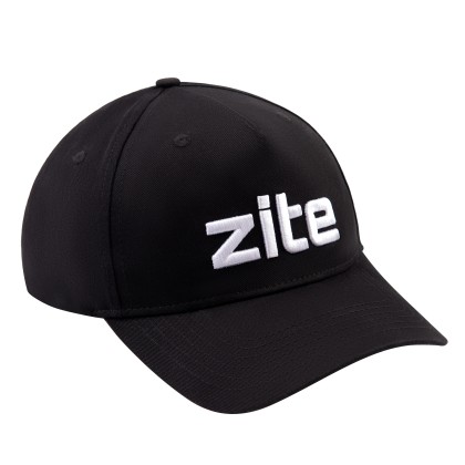 Zite Fishing Cappy Mütze Bestickt, Schwarz & Verstellbar