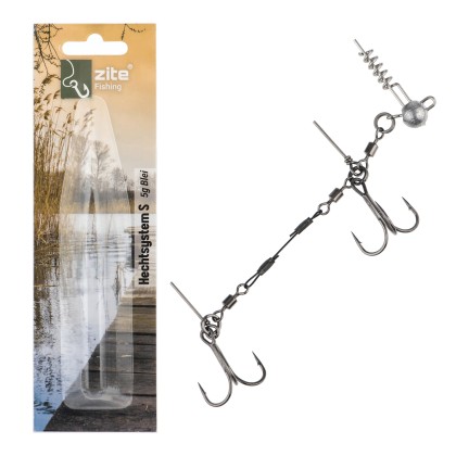 Zite Fishing Hecht Gummifisch-System S 9cm Blei 5g - ideal für Hechtköder 15-20 cm