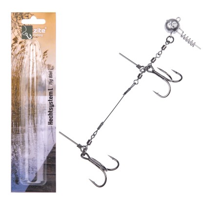 Zite Fishing Hecht Gummifisch-System L 13cm Blei 15g - ideal für Hechtköder 21-26 cm