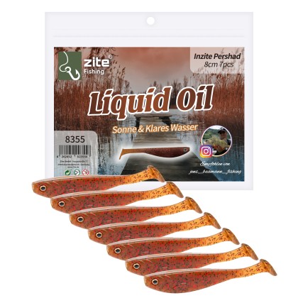 Inzite Pershad Liquid Oil 8 cm 7 STK Gummiköder Barsch