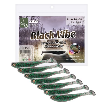 Inzite Pershad Black Vibe 8 cm 7 STK Gummiköder Barsch