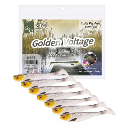 Inzite Pershad Golden Voltage 8 cm 7 STK Gummiköder Barsch