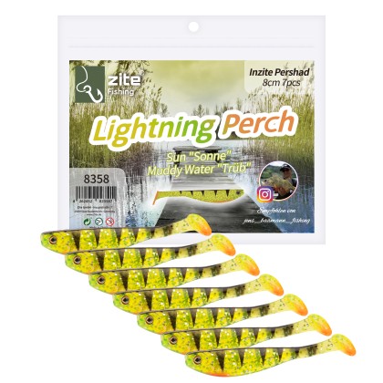 Inzite Pershad Lightning Perch 8 cm 7 STK Gummiköder Barsch