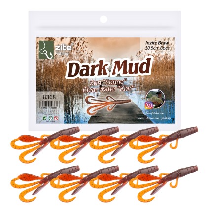 Gummiköder Krebsimitat Barsch & Zander Angeln Inzite Braw Dark Mud 8 STK Zite Fishing