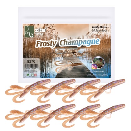 Gummiköder Krebsimitat Barsch & Zander Angeln Inzite Braw Frosty Champagne 8 STK Zite Fishing
