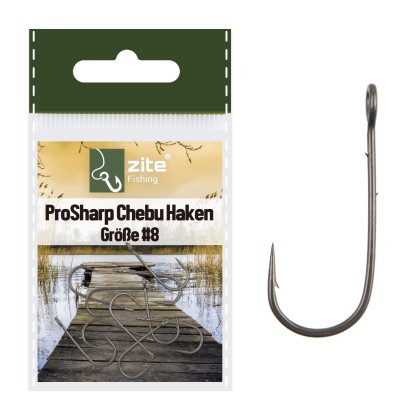 Zite Fishing ProSharp Chebu Haken #8 Teflon-Haken mit Baitholder für Cheburashka-Rig Forelle & Barsch