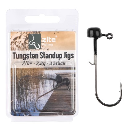 Tungsten Standup Jigs 2/0# 2,8g für Gummiköder - Bleifreier Angelhaken
