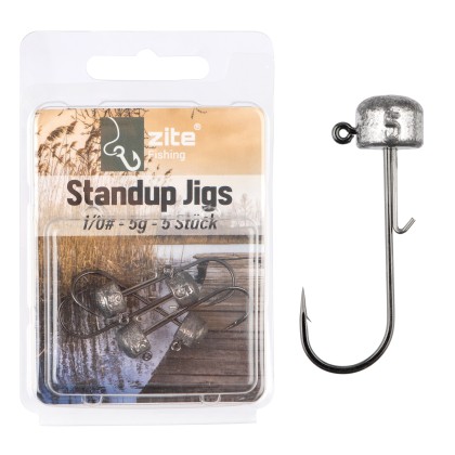 Stand Up Jigs 1/0# 5g für Gummiköder - Jighaken Grundangeln 5 Stück im Pack