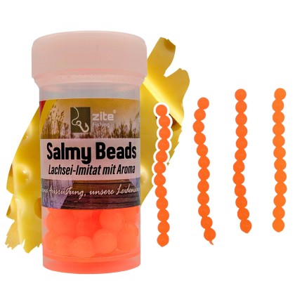 Salmy Beads Käse orange 8 mm 60 Stück Trout Eggs Köder Zite Fishing