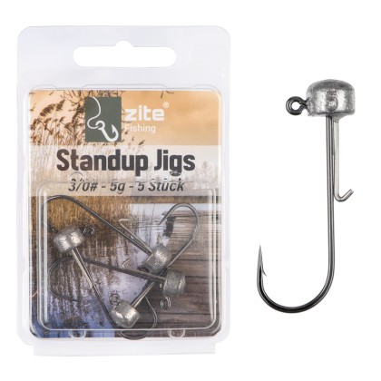 Stand Up Jigs 3/0# 5g für Gummiköder - Jighaken Grundangeln 5 Stück im Pack
