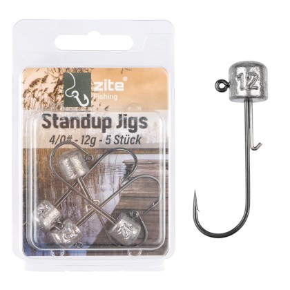 Stand Up Jigs 4/0# 12g für Gummiköder - Jighaken Grundangeln 5 Stück im Pack
