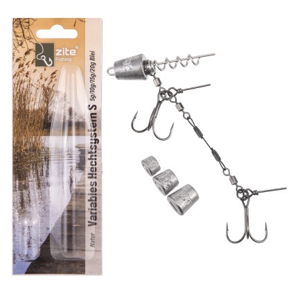 Zite Fishing Variables Hechtsystem S 9cm Natur 5-20g - ideal für Gummiköder 15-20 cm