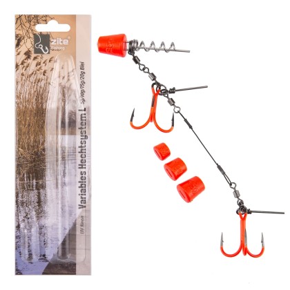 Zite Fishing Variables Hechtsystem L 13cm UV Neon 5-20g - ideal für Gummiköder 21-26 cm