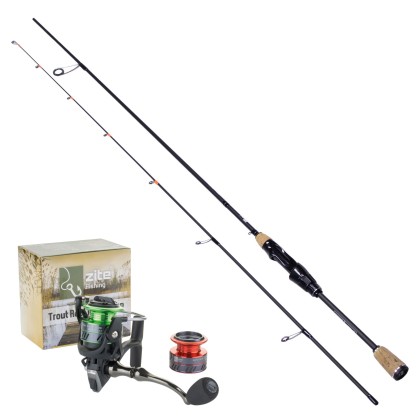 Zite Fishing Forellen Gummiköder Rute 200cm + Trout Reel 1000 3+1BB