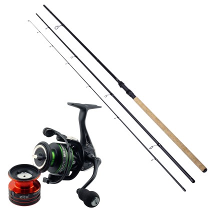 Zite Fishing Sbirolino Forellen Angelset Trout Rute 360 cm inkl. Base Reel 3000 Spinnrolle zum Forellen-Angeln
