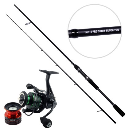 Zite Fishing Inzite Base Stick Perch 225cm 5–20g Barschrute mit Spinning Reel Base 2000 Angelrolle 5+1