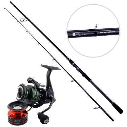Zite Fishing Inzite Base Stick Pike 255cm 30–85g Hechtrute mit Spinning Reel Base 4000 Angelrolle 5+1