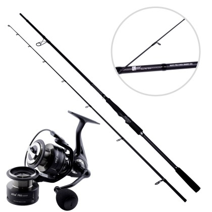 Zite Fishing Inzite Pro Stick Zander 255cm 15-55g Zanderrute mit Spinning Reel Pro 3000 Angelrolle 8+1