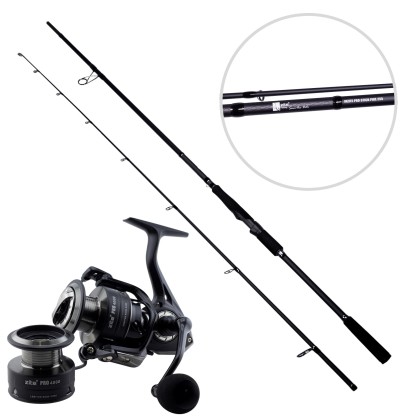 Zite Fishing Inzite Pro Stick Pike 255cm 30-85g Hechtrute mit Spinning Reel Pro 4000 Angelrolle 8+1